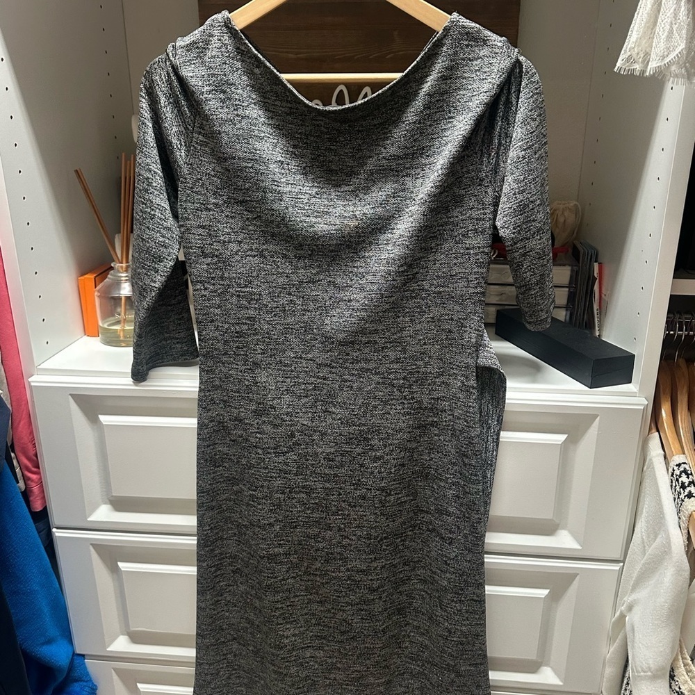 Ann Taylor Elegant Gray Women's Faux Wrap Dress - Picture 5 of 5
